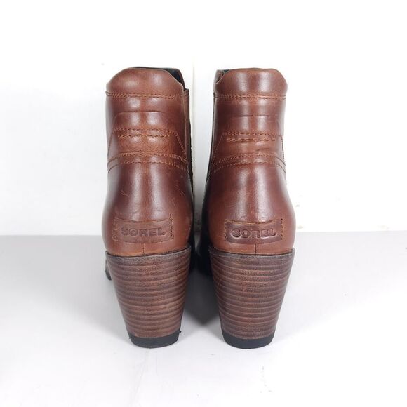 Sorel Women's After Hours US8,5 Brown Leather Wedge Ankle Chelsea Boots - Picture 9 of 15
